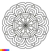 mandala Arte para colorante libro. limpiar decorativo redondo ornamento. oriental patrón, vector ilustración colorante libro página. circular modelo en formar de mandala para alheña, mehndi, tatuaje, decoración.