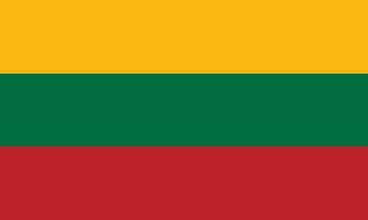 Flat Illustration of Lithuania flag. Lithuania flag design. vector