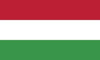 plano ilustración de Hungría bandera. Hungría bandera diseño. vector