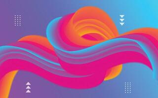 Modern colorful abstract fluid background. Creative poster with fluid 3d flow shape. Modern background. vector