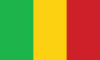 Flat Illustration of Mali flag. Mali flag design. vector