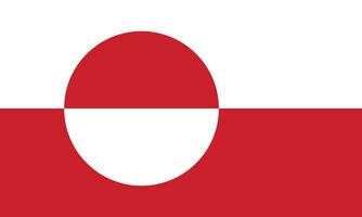 Flat Illustration of Greenland flag. Greenland flag design. vector