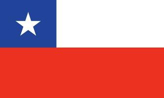 Flat Illustration of Chile flag. Chile flag design. vector