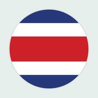 Costa Rica flag vector icon design. Costa Rica circle flag. Round of Costa Rica flag.