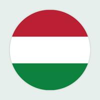 Hungary flag vector icon design. Hungary circle flag. Round of Hungary flag.