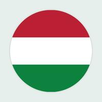 Hungary flag vector icon design. Hungary circle flag. Round of Hungary flag.