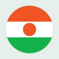 Niger flag vector icon design. Niger circle flag. Round of Niger flag.