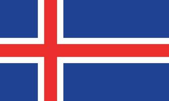 Flat Illustration of Iceland flag. Iceland flag design. vector