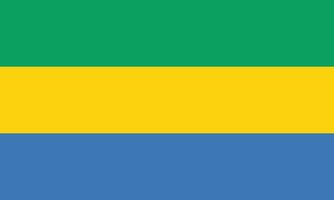 Flat Illustration of Gabon flag. Gabon flag design. vector