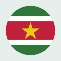 Suriname flag vector icon design. Suriname circle flag. Round of Suriname flag.