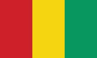 Flat Illustration of Guinea flag. Guinea flag design. vector