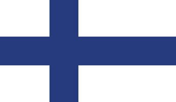 Flat Illustration of Finland flag. Finland flag design. vector