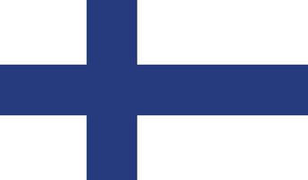 Flat Illustration of Finland flag. Finland flag design. vector