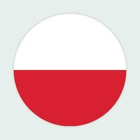 Poland flag vector icon design. Poland circle flag. Round of Poland flag.