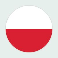 Poland flag vector icon design. Poland circle flag. Round of Poland flag.