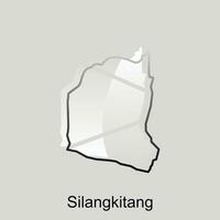 Map City of Silangkitang Logo Vector Design. Abstract, designs concept, logos, logotype element for template.