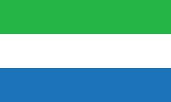 Flat Illustration of Sierra Leone flag. Sierra Leone flag design. vector