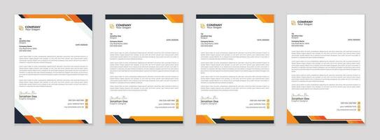 Corporate modern business letterhead design template. Professional and modern letterhead vector template. corporate letterhead bundle. letter head bundle.