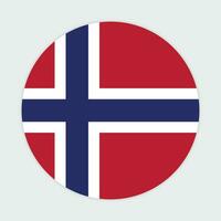 Norway flag vector icon design. Norway circle flag. Round of Norway flag.