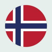 Norway flag vector icon design. Norway circle flag. Round of Norway flag.