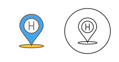 Hotel Location Vector Icon