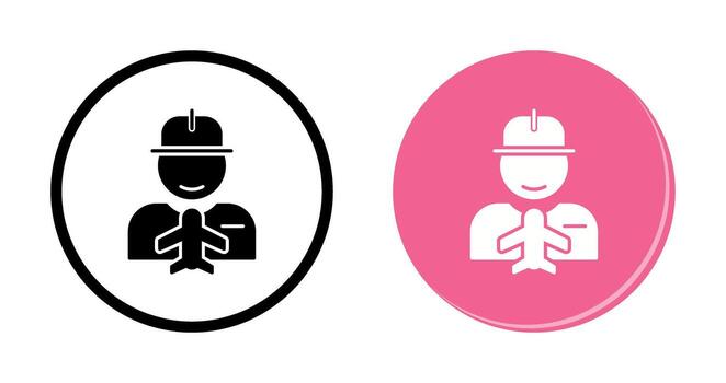 icono de vector de trabajador