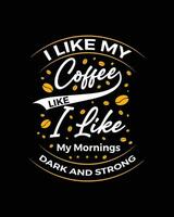 Coffee T-Shirt Design, Coffee tee vector