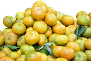 citrus fruits in the market on a white background photo