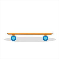 2d render of a skateboard on white background vector