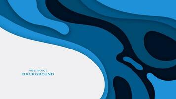 minimal blue papercut background, dynamic wave smooth motion, geometric elegant layout vector