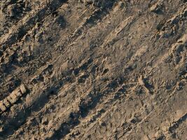 texture of soil with traces photo