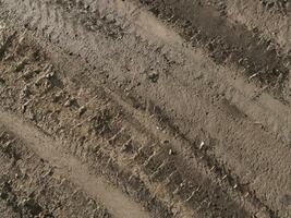 texture of soil with traces photo