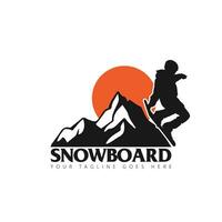 snowboard logo vector