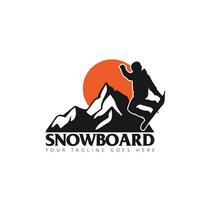 snowboard logo vector