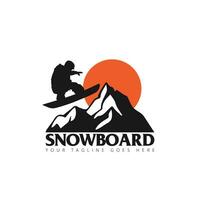 tabla de snowboard logo vector