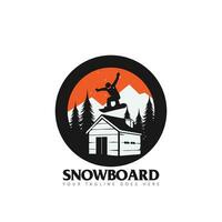 tabla de snowboard logo vector