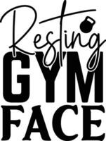 resting gym face vector