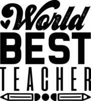 world best teacher vector