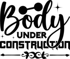 body under construction vector