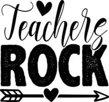 teachers rock design vector