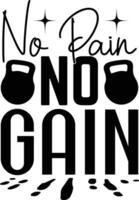 no pain no gain vector