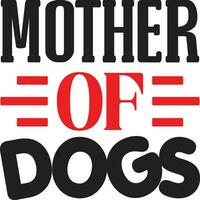 mother of dogs vector