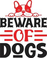 beware of dogs vector