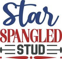 star spangled stud vector