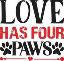 love has four paws vector
