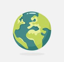 Planet Earth Icon Simple Hand Drawn vector