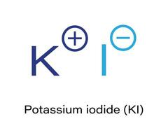 Potassium iodide vector illustration.