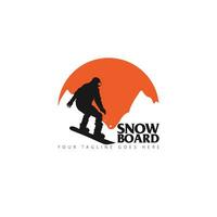 snowboard logo vector