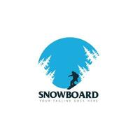 snowboard logo vector