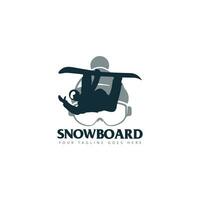 snowboard logo vector